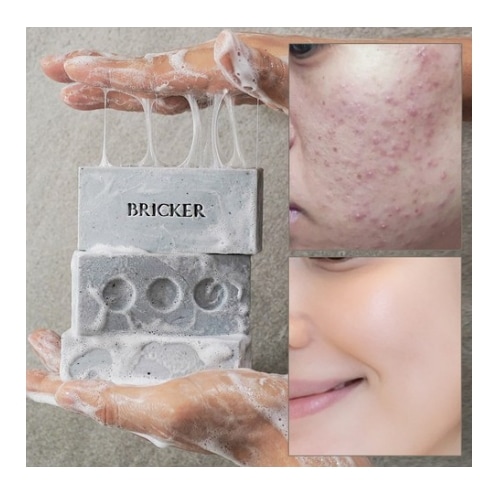 [BRICKER]もっちりしたドクダミ マッド CP 天然石鹸 140g 2個 / 低刺激マッドパック 固形パック / 毛穴縮小 皮脂 角質除去 保湿 クレンジングバー