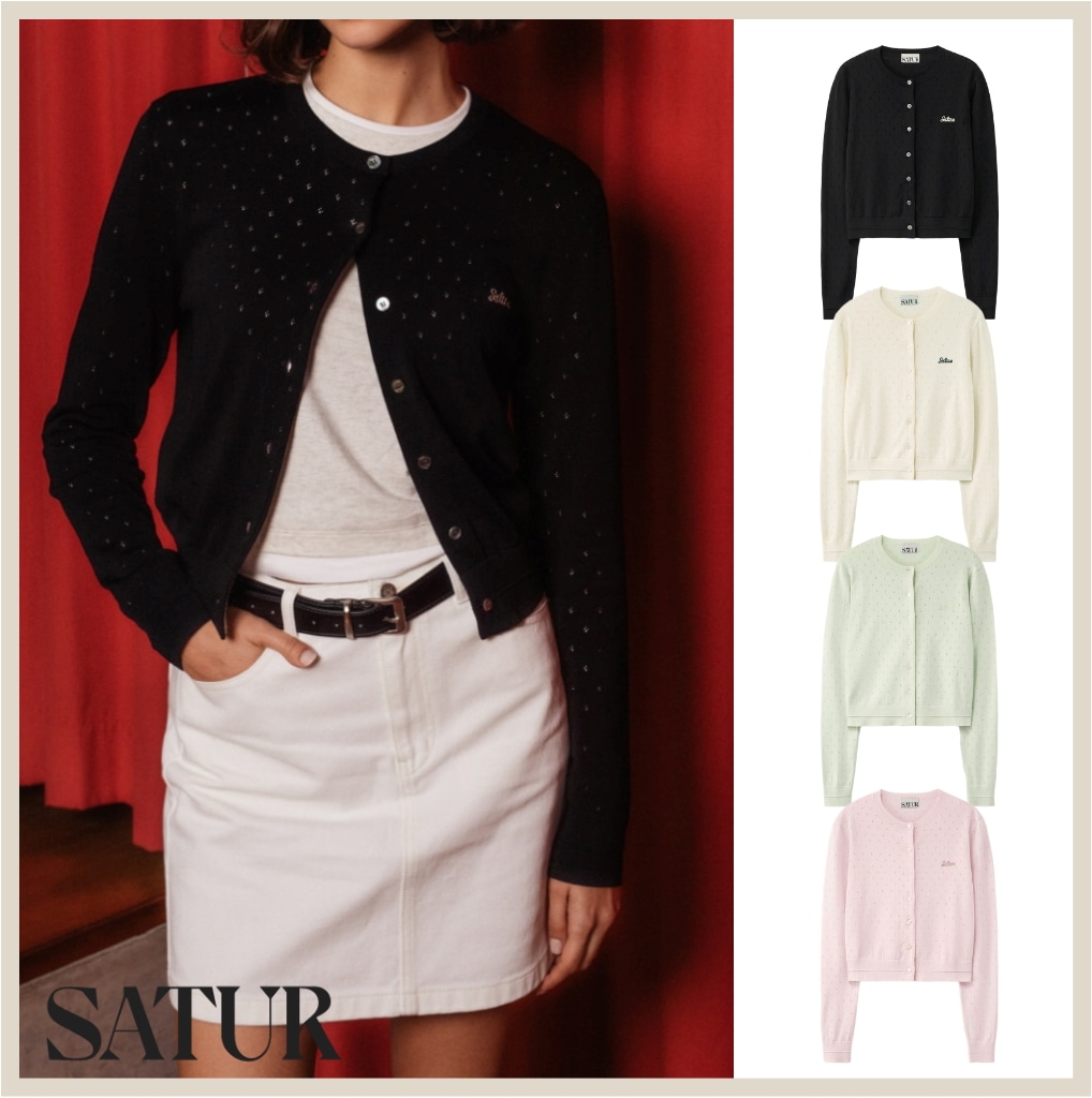 (W) Pointel Crewneck Cardigan