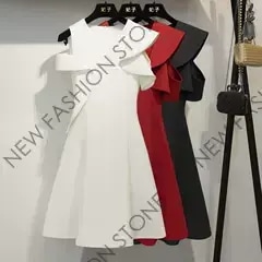 白いワンピース夏2024年新作ドレススカート-78