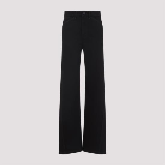 LEMAIRE Women Straight Pants PA1226 LD1055 BK999 BLACK