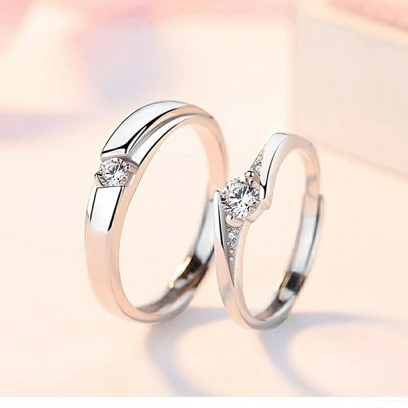 完売御礼ペアリング カップルに2個セット 恋人 バレンタインデー 永遠を誓う ペアリング 結婚指輪 恋人 レディース メンズ シルバー925 ギフト プレゼント 誕生日 記念日 フリーサイズ調整可能