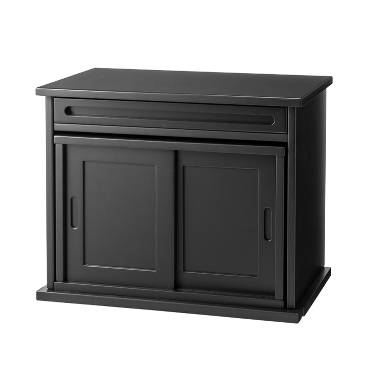 仏壇下台 幅56cm 仏壇 台 前面スライド式 お供え 置き台 仏壇置台 仏壇台 チェスト 仏具収納 木製 黒檀調 紫檀調 完成品