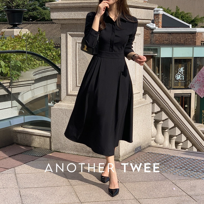 [top0588] 韓国ファッションカラーシャツワンピース