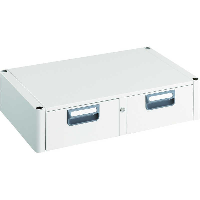 トラスコ中山　フェニックスワゴン 2列引出 750×500 W色　PEW75WW