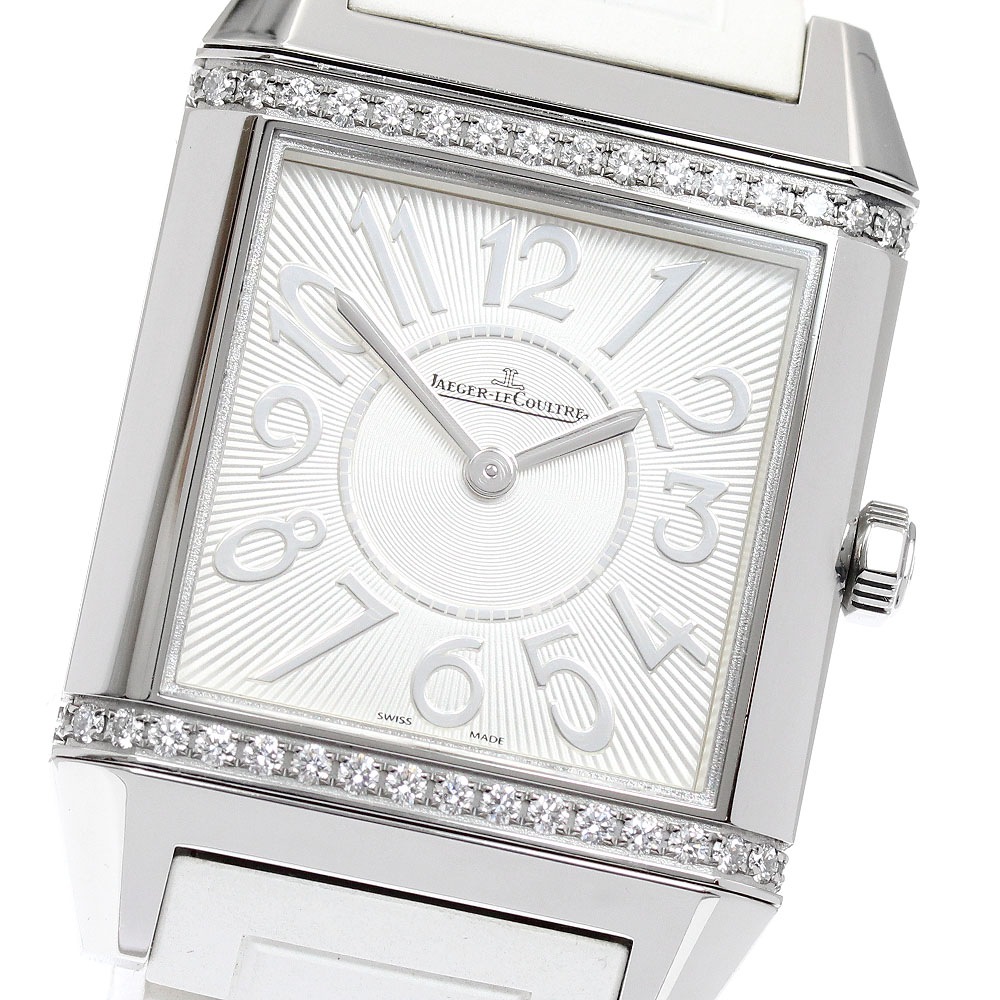 ジャガー・ルクルト JAEGER-LECOULTRE Q7038720 レベルソ スクアドラ ダイヤベゼル クォーツ レディース 美品 _950636【中古】