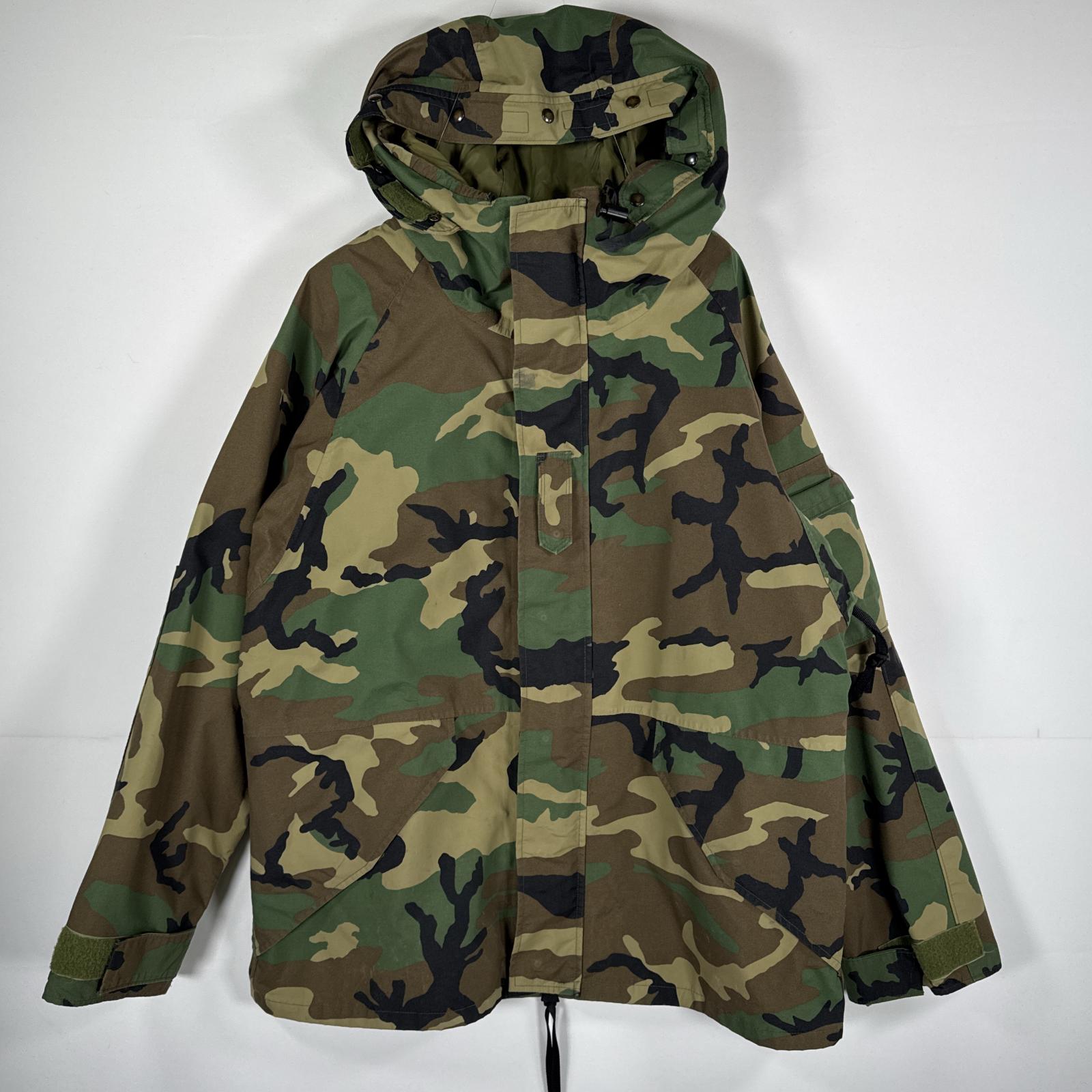 古着 90s/90年代 ヴィンテージ ミリタリージャケット ECWCS ゴアテックスパーカー ウッドランドカモ GORE-TEX 迷彩 large regular メンズ