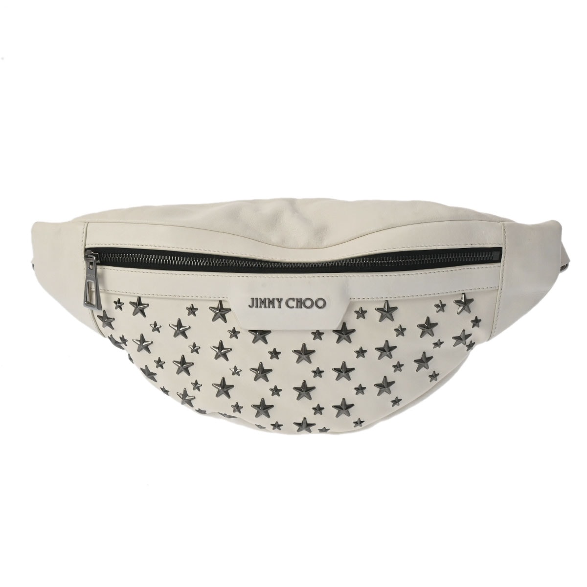 スタッズ 白 ユニセックス レザー ボディバッグ ABランク 中古 銀蔵 29,149円