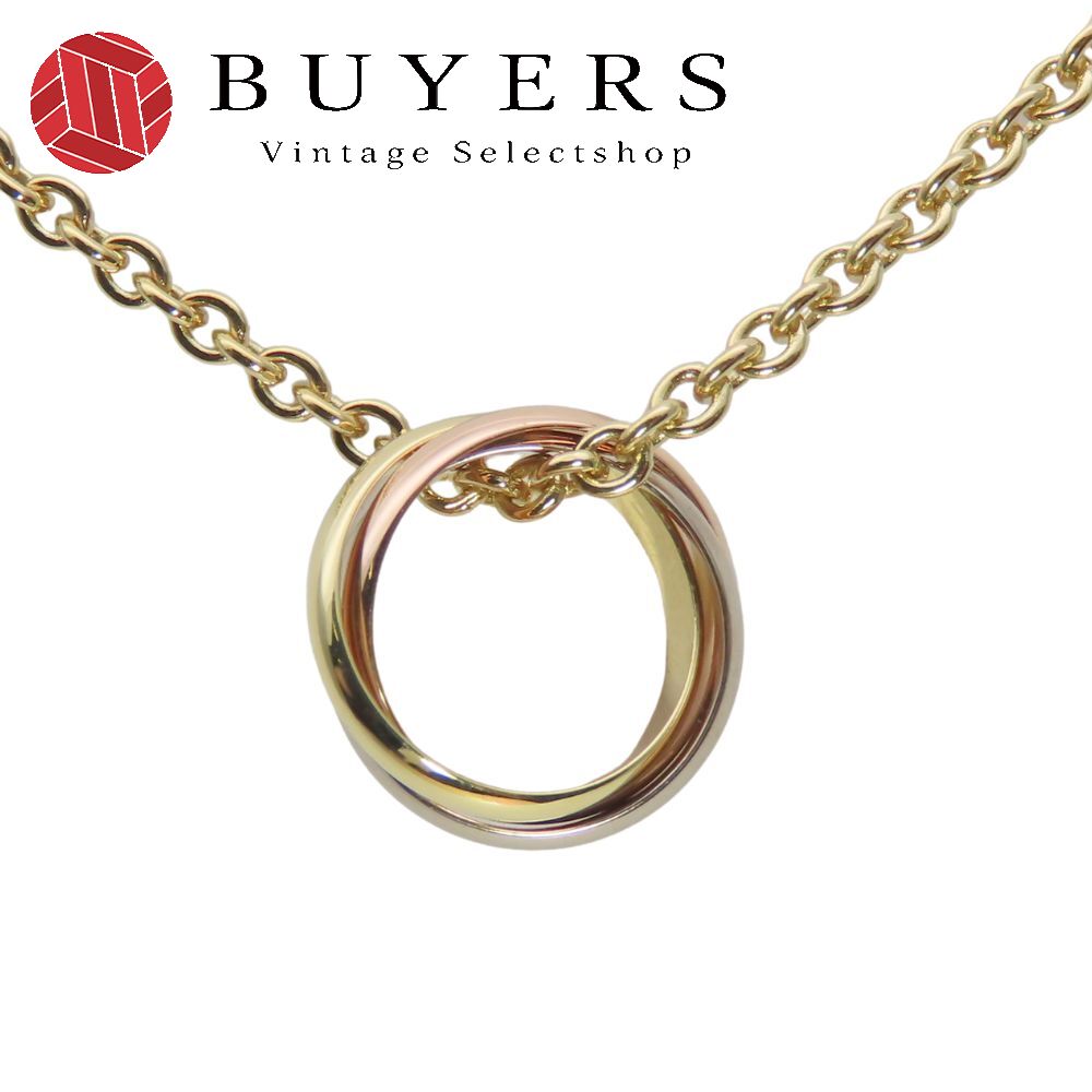 中古 ネックレス ベビートリニティ K18YG K18PG K18WG 約8.5g スリーカラー 旧型 ジュエリー 可愛い レディース 女性