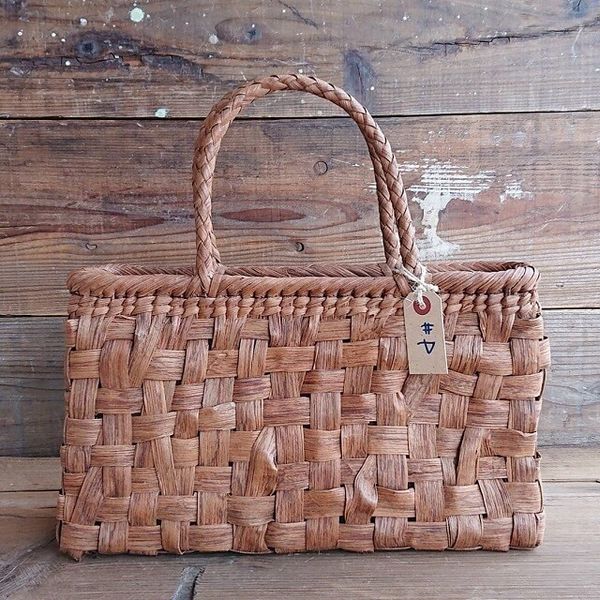 かごバッグ レディースバッグ レディースファッション 山葡萄 籠バッグ 内布付き #1533 畳編み