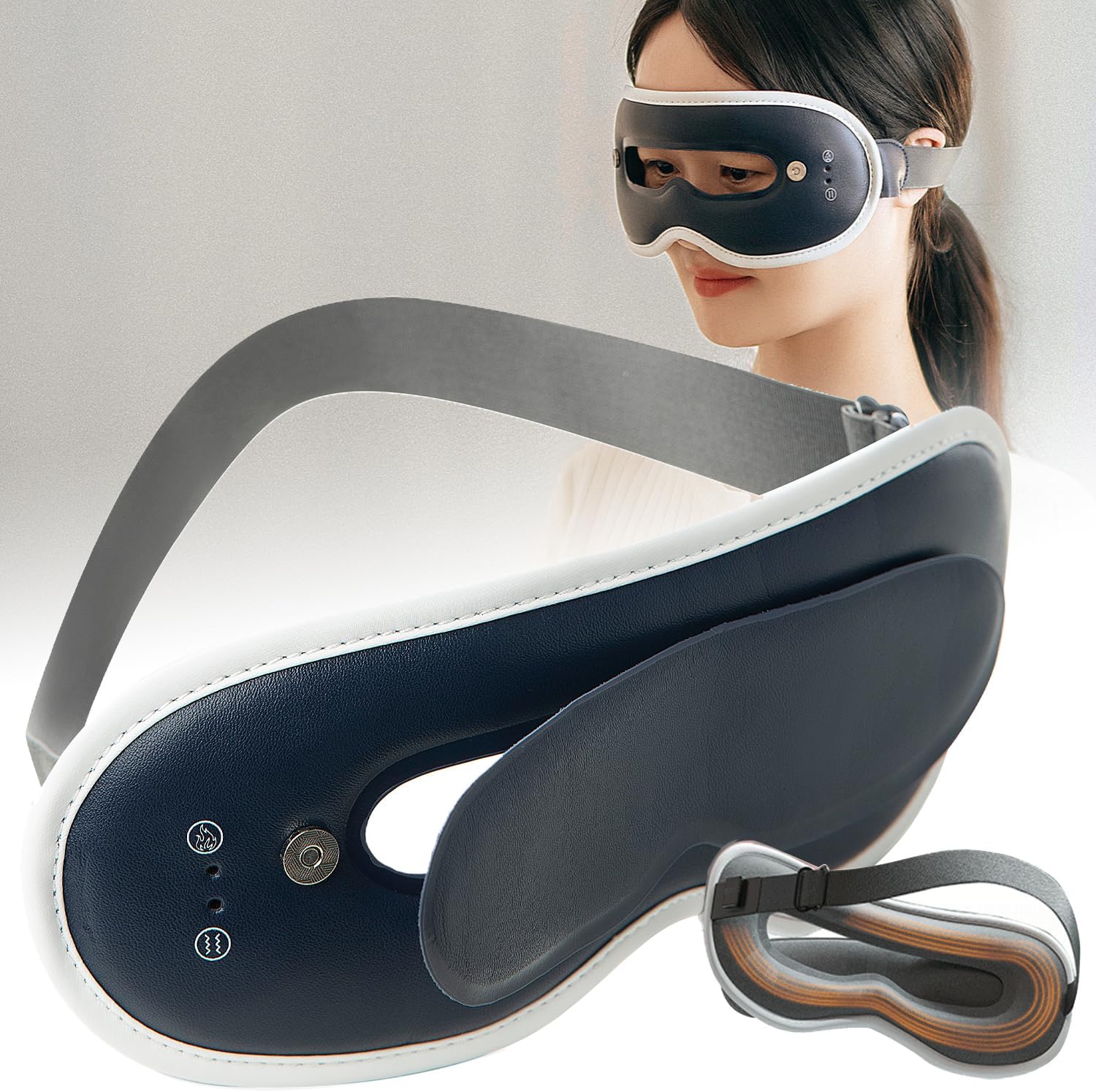 Beemyi 3in1新登場 ホットアイマスク USB充電式 コードレス 3加熱モード+7振動モード+クール アイウォーマー サイズ調整可能 遮光 睡眠用アイ の日 旅行/出張 男女兼用 日本語説明書 5,926円