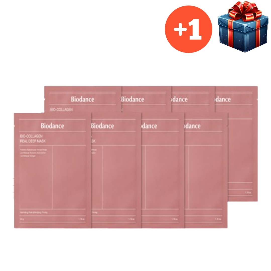 【フェイスパック人気4+4】バイオコラーゲンリアルディープマスク4枚+4枚計8枚 韓国コスメ 韓国人気 おすすめ 保湿 顔パック 韓国人気マスク 紅潮トラブル肌
