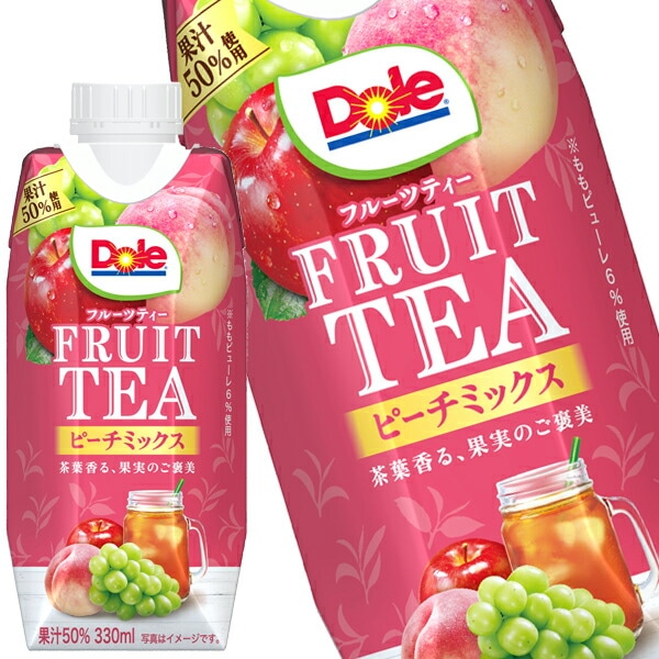 メグミルク Dole FRUIT TEA ピーチミックス ドール フルーツティ 330mlボトル缶36本[12本3箱]【34営業日以内に出荷】