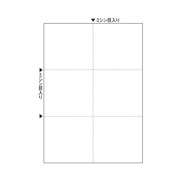 （まとめ）TANOSEE マルチプリンタ帳票（スーパーエコノミー） A4 白紙 6面 1セット（2500枚：100枚25冊） 3セット