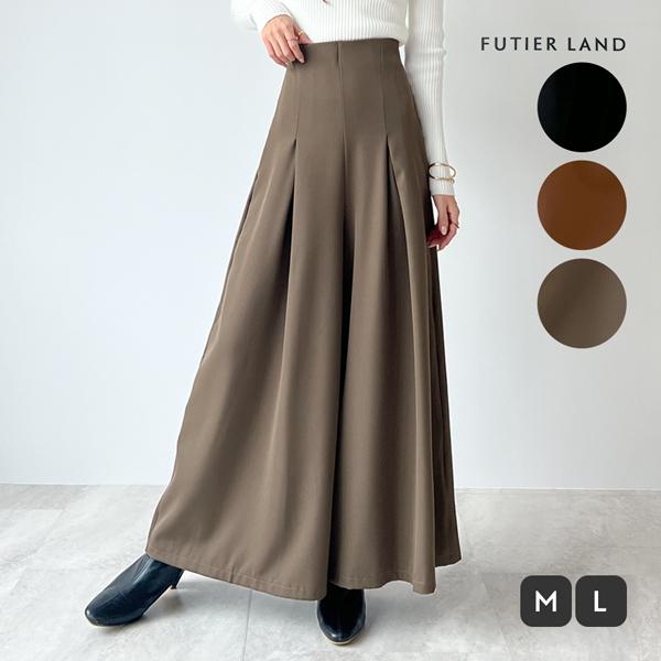 パンツ スラックス ハイウエスト タック ワイドパンツ レディース オフィスカジュアル / ハイウエスト美脚ワイドパンツ 6,787円