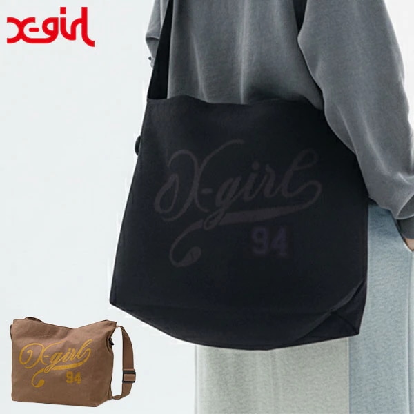 レディース 大きめ 通学 斜めがけ 軽量 軽い 女子 通勤 ショルダー 横型 A4 LOGO AND NUMBER MESSENGER BAG 105253053002