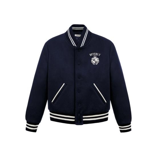 SPORTY & RICH Women Bomber Jackets OW0076425BL DKNAV BLUE WHITE