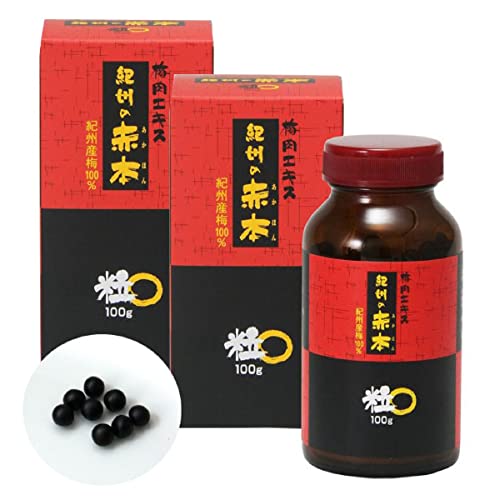 中野BC 富士食研事業部 梅肉エキス 紀州の赤本 粒 100g 500粒 2個セット