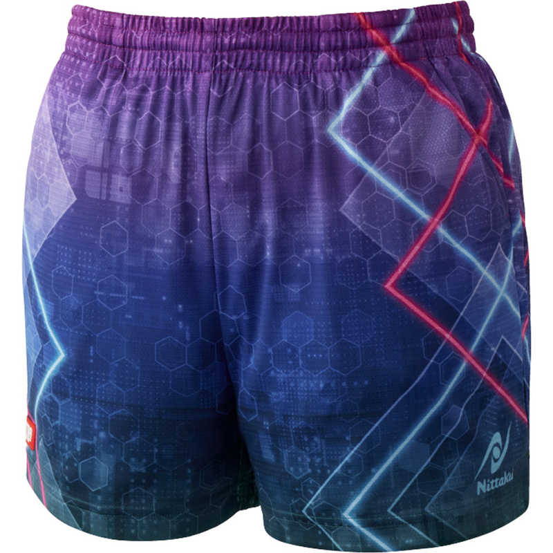 ニッタク　卓球用品 男女兼用 ブライトネオンショーツ O ネイビー　NW-2521