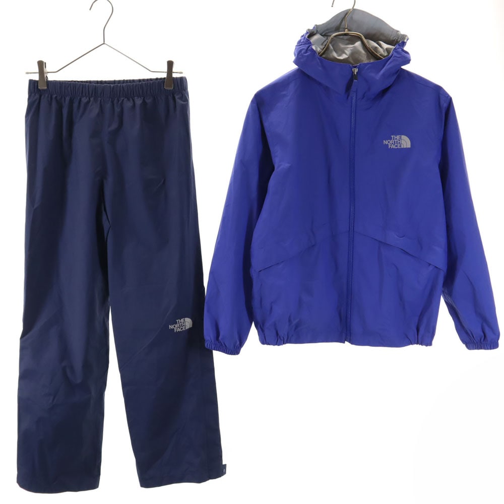 NPJ12112 アウトドア レインテックスユリイカ レインジャケット 上下セットアップ 150 ブルー系 キッズ