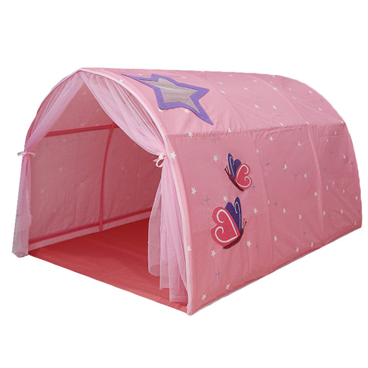 selling-sport子供用 ベッドテント プレイハウス キッズプレイテント 防蚊帳付き プライバシースペース眠っている屋内玩具ゲームハウス 寝袋 子供用テント 収納バッグ付き