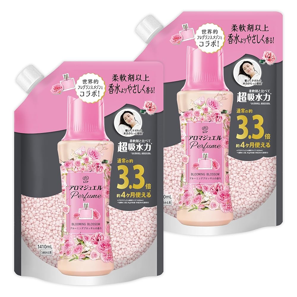 レノア ハピネス アロマジュエル 香り付け専用ビーズ ブルーミングブロッサム 詰め替え 1410mL ×2袋