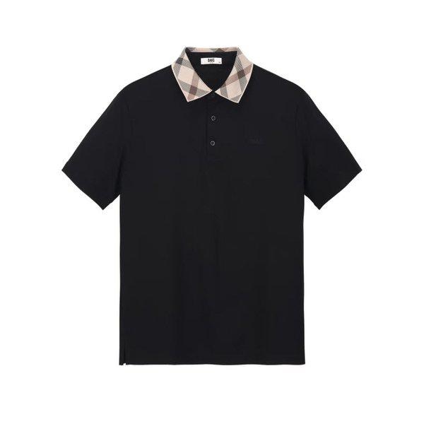 [26SS] [GIFT] ブラック ハウスチェック ニットカラー 半袖Tシャツ (DMTS6B002BK)