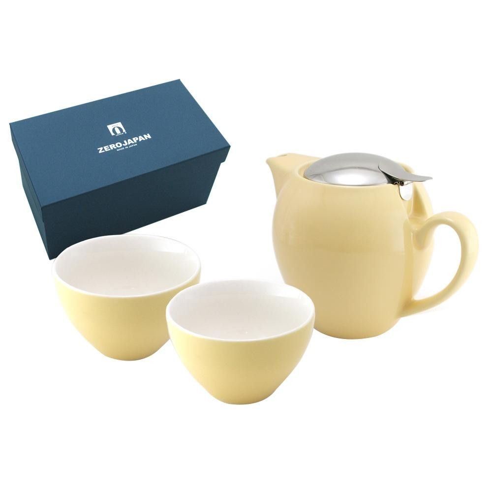 ZERO JAPAN ユニバーサルティーポット4人用+ティーカップワイドx2 ZG-003 BA/バナナ