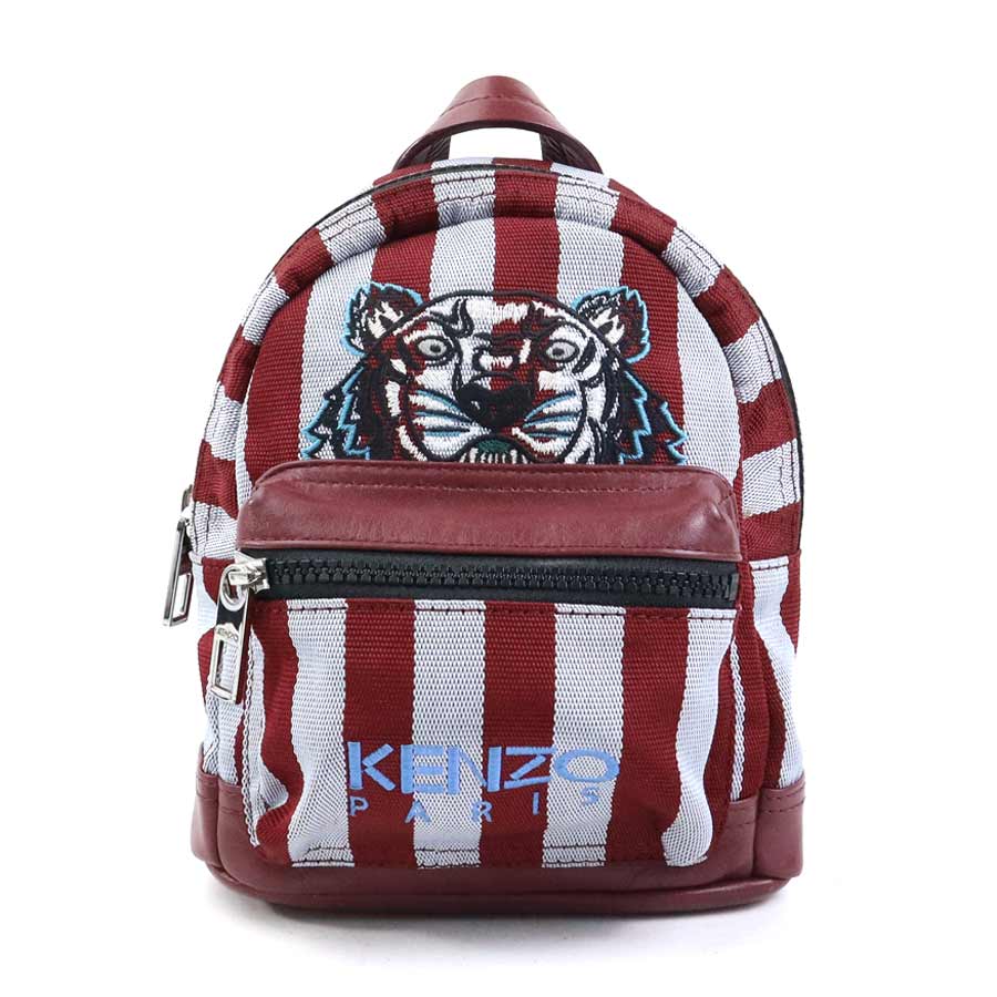ケンゾー KENZO リュック ナイロン/レザー ボルドー×ライトブルー×ブラック レディース h31095k
