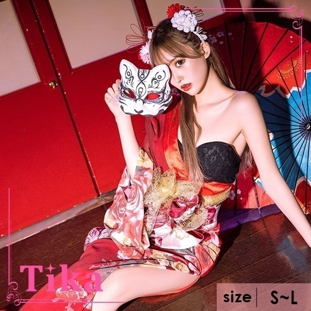 ハロウィンコスプレ 花魁 セット ドレス コスプレ 衣装 花魁 セクシー ブラック レッド 花魁コスプレ 着物 和柄ドレス 和風ドレス 仮装 セット コス 激安 おいらん ホステス エロ キャバ 大人