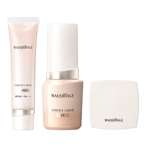 マキアージュ ベースメイク限定キット エッセンスベース EX ピュアアイボリー 30g(SPF50+ ・ PA++++) +エッセンスリキッド EX オークル10本体 24mL+コンパクトミラーつき