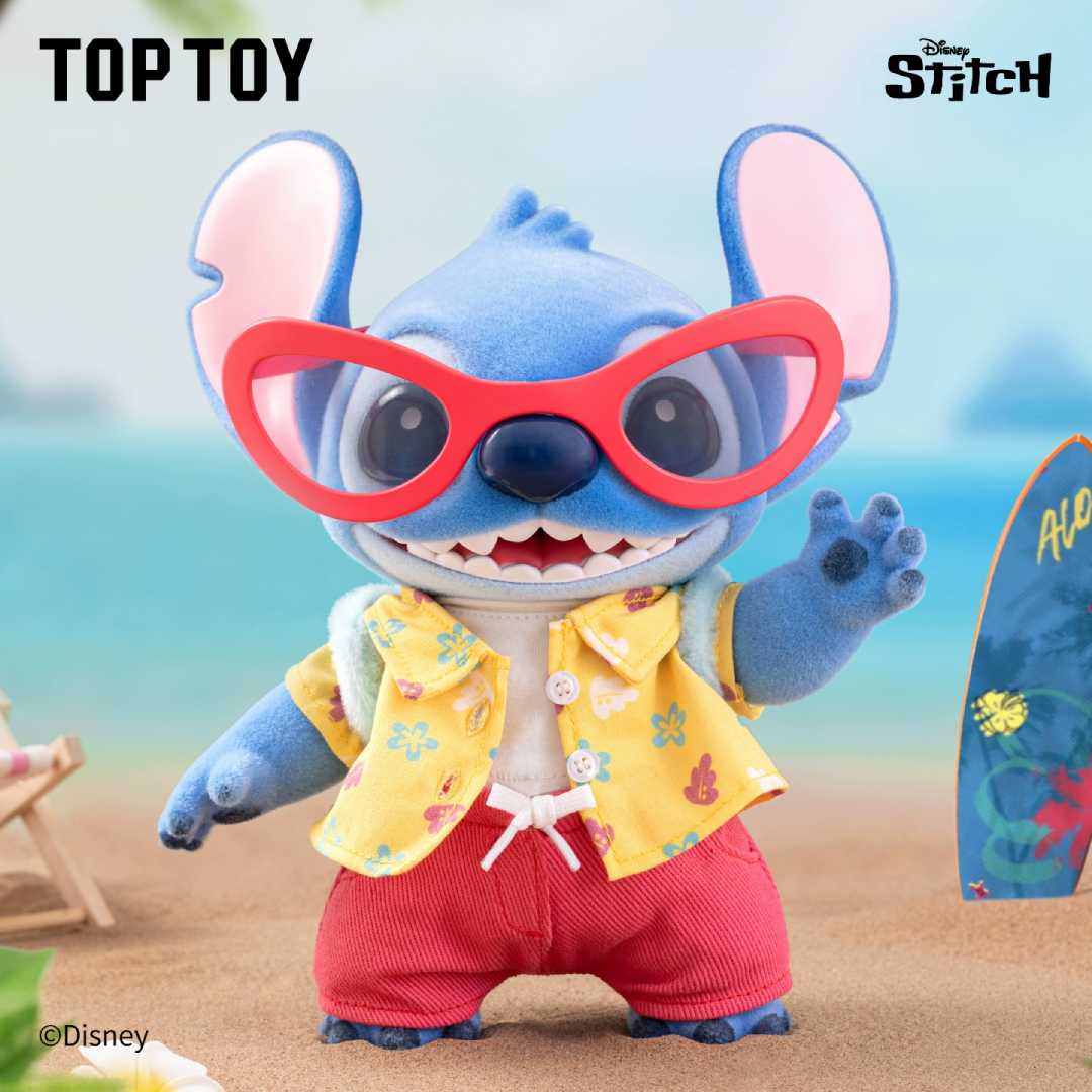 【公式正規品】TOPTOY ディズニー「ハロースティッチ！」サマーシリーズ ソフビフィギュア 可愛い大型スタチュー トレンドインテリアギフト