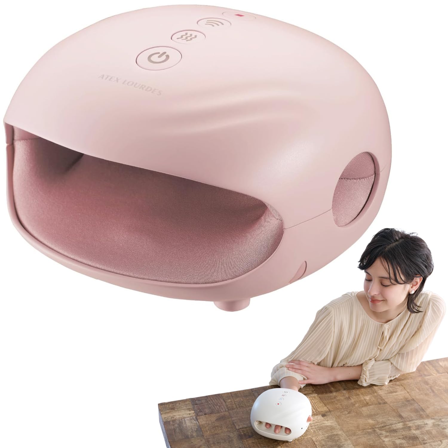 アテックス ATEX ルルド ハンドマッサージ ハンドケアコードレス AX-HP285pk ピンク 手