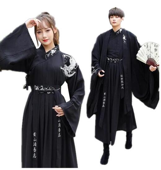 男女兼用漢服唐装 2点セット/3点セット　龍柄刺繍　カップル中華振袖ｔシャツ+ロング丈スカート　羽織コート　振袖中華古風コスプレ衣装　メンズレディース漢服　チャイナ舞台ステージ服　ハロウィン　クリスマ 8,421円