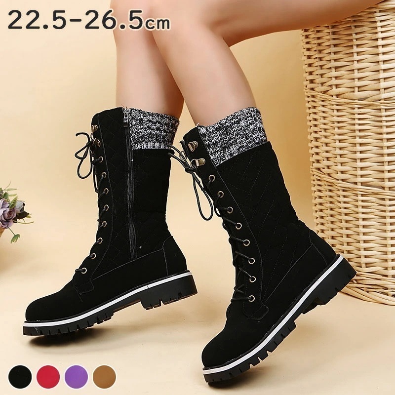 2025秋冬生活応援 ショートブーツ レディース 歩きやすい エンジニアブーツ 編み上げブーツ 防寒靴 スノーブーツ レディース ワークブーツ 10 編み上げ ブーツ 黒 ブラック カーキ ブーツ