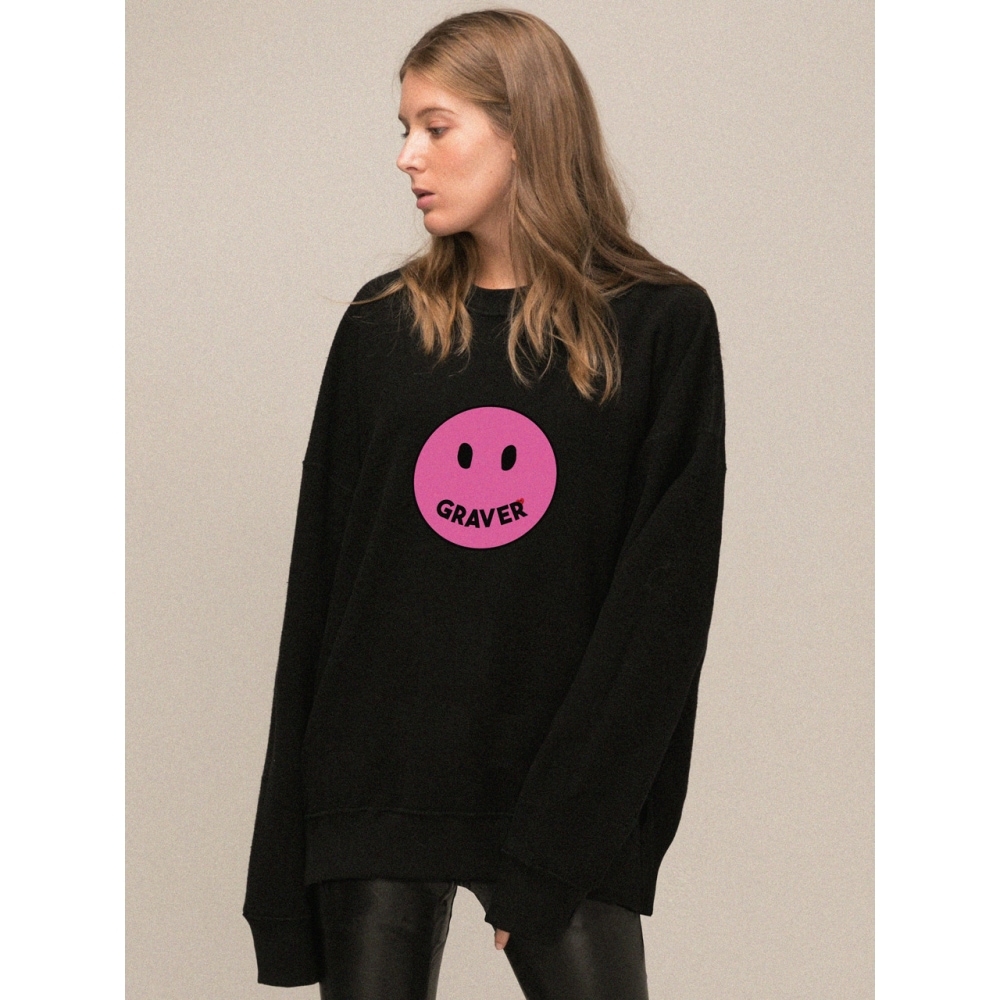 GRAVERビッグドットピンクスマイルマンツーマン4color 11,058円