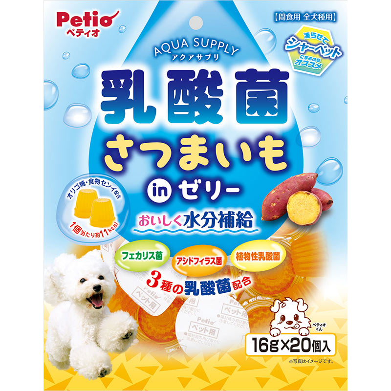 （まとめ買い）アクアサプリ 乳酸菌 さつまいもｉｎゼリー 16gx20個入 犬用おやつ [x12]