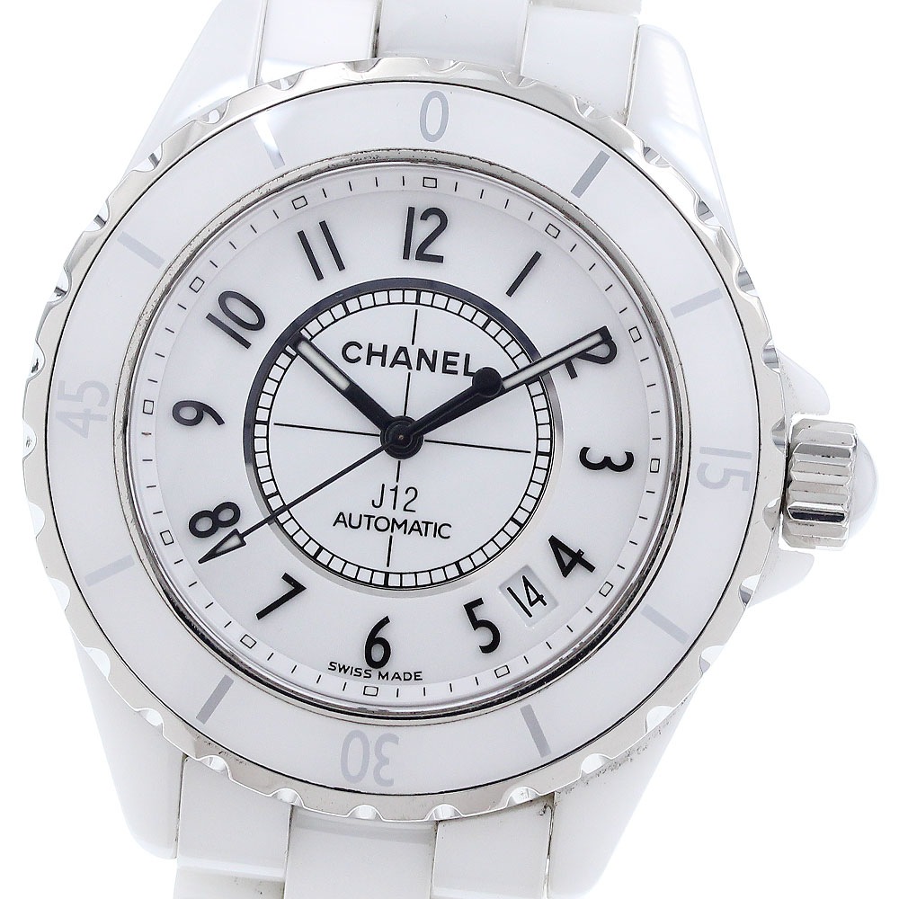 シャネル CHANEL H0970 J12 白セラミック 自動巻き メンズ 保証書付き_922035【中古】