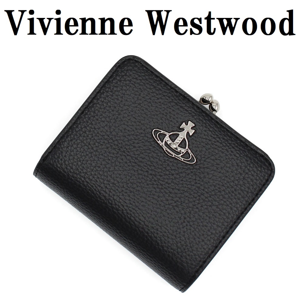 二つ折り 財布 RE-VEGAN WALLET FR PKT 51010058U S000D N403 カードケース がま口 小銭入れ レディース ブラック