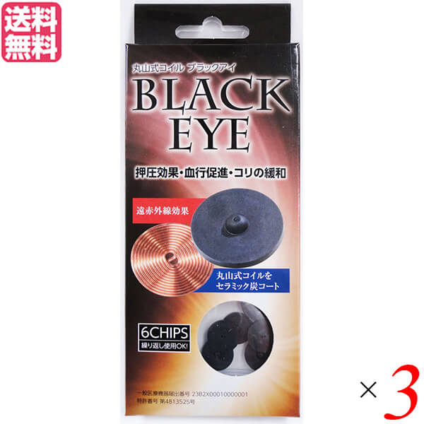 丸山式コイル ブラックアイ 6個入り 3個セット 一般医療機器 アンペールの法則 磁気 電流