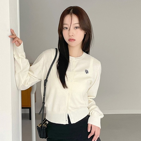 LOGO STITCH ROUND CARDIGAN