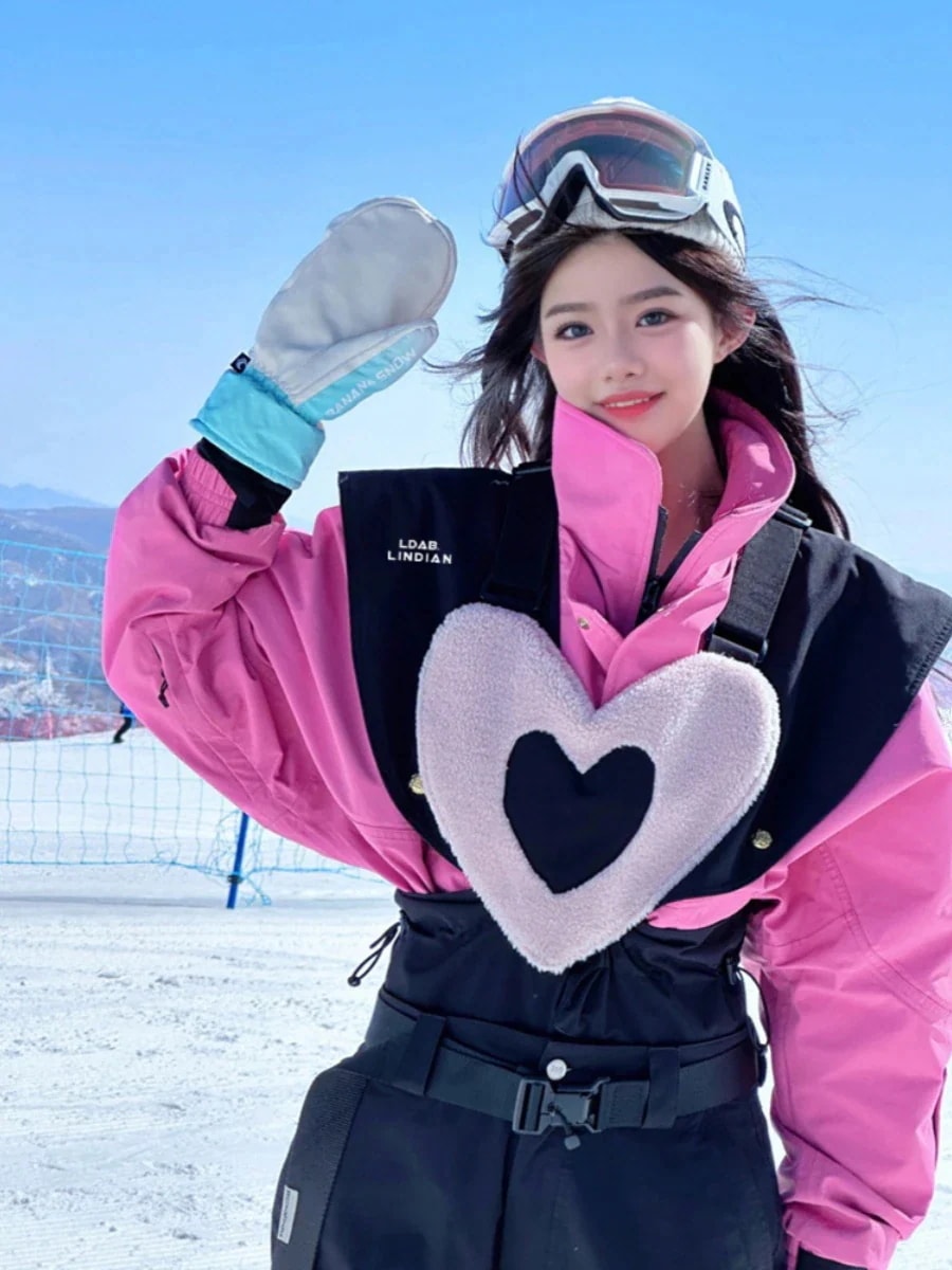 2024-2025 上下セット スノーボードウェア かわいいのスタイル 韓国ファッション スポーツシリーズ スノーボードウェア