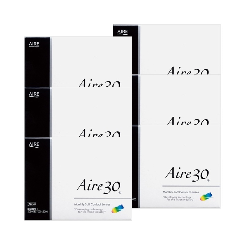 3枚入 [ 6箱 ] アイレ30 クリア コンタクトレンズ マンスリー