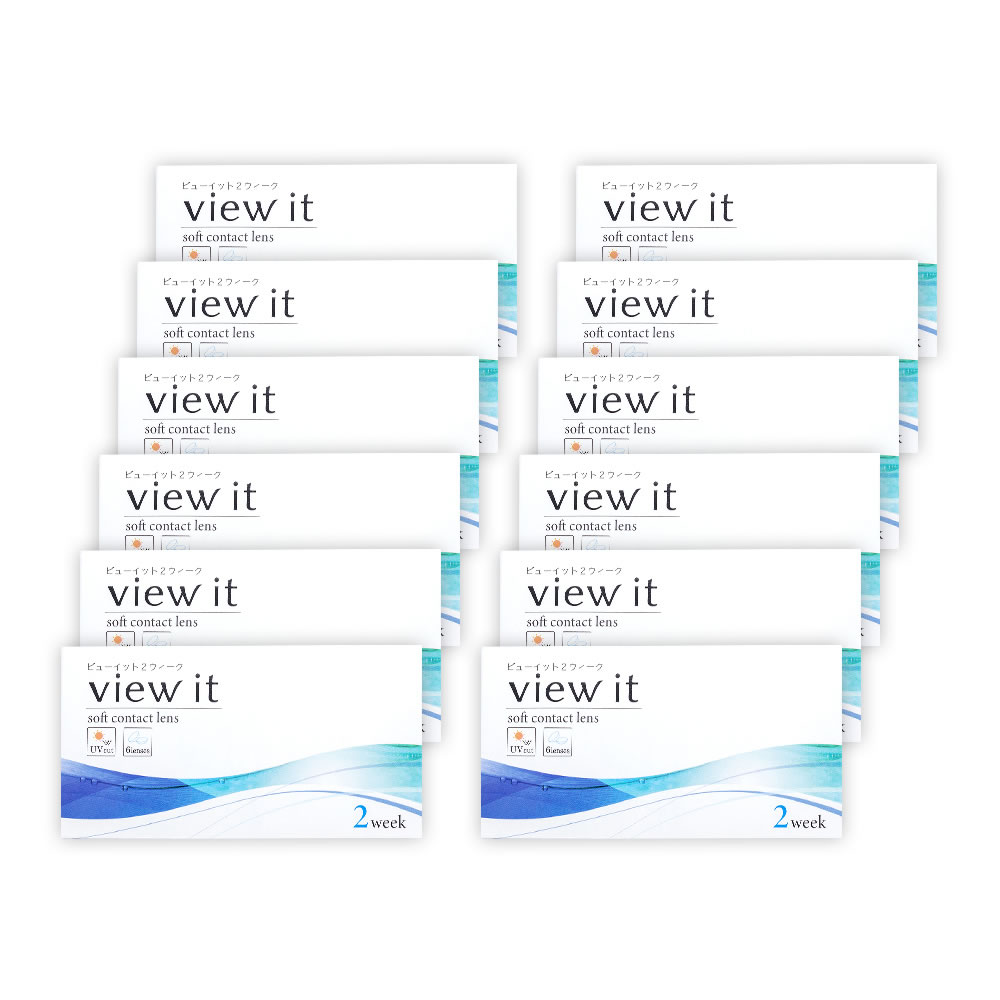 ビューイット 2week UV 含水率38% 6枚【12箱】