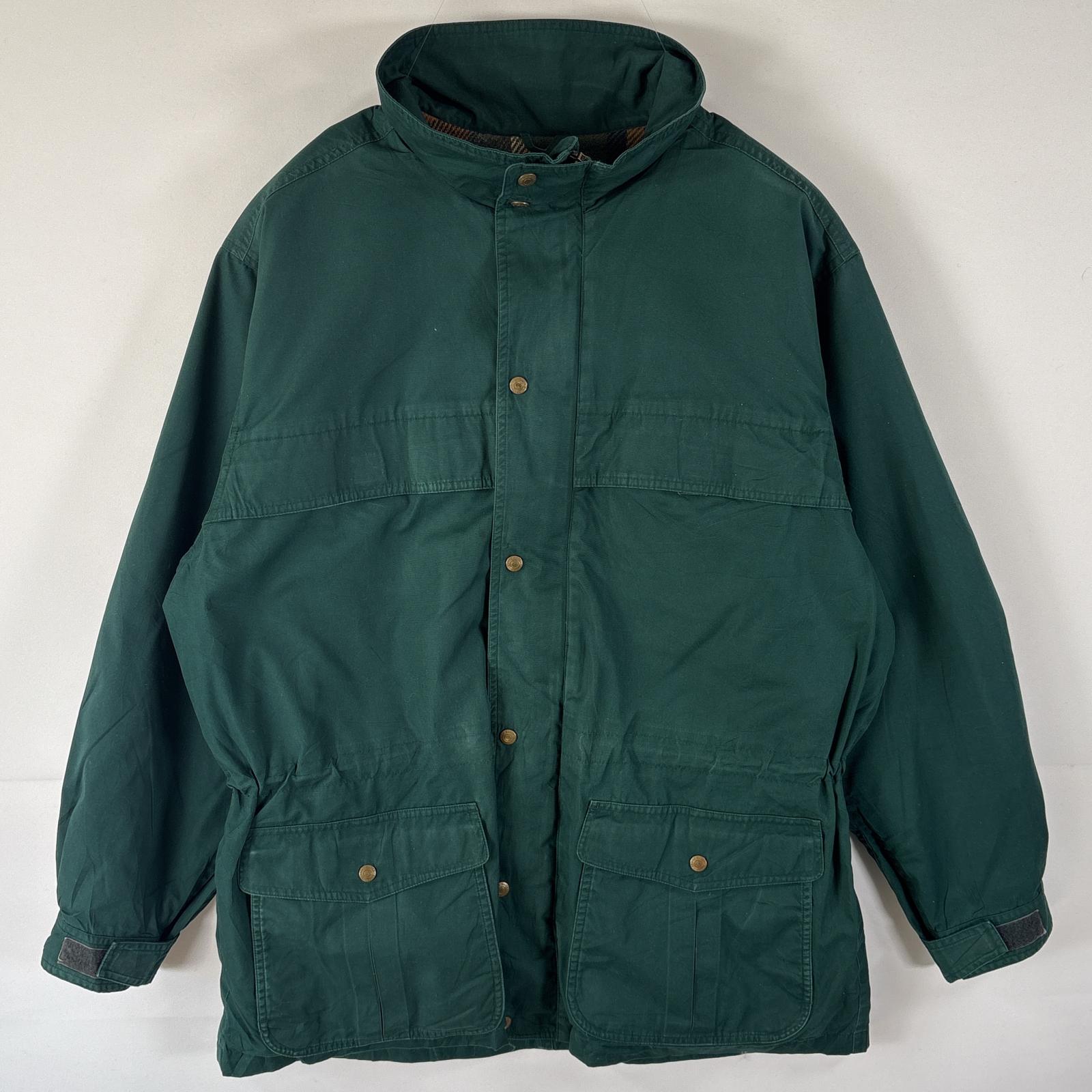 古着 90s/90年代 マウンテンパーカー ウールライナー カバーオールジャケット 胸ポケ L グリーン メンズ 7,700円