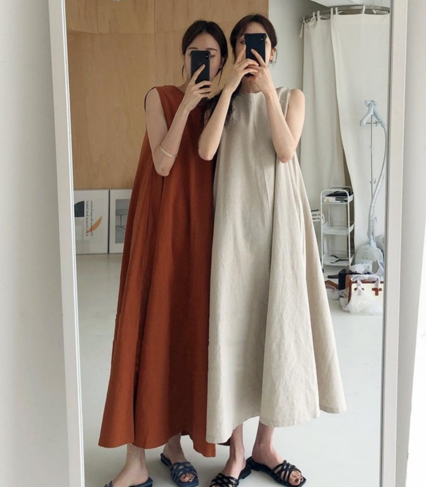 ワンピース デート モテアイテム ロング丈 ノースリーブワンピース フレア コットン 可愛い きれいめ 上品 おしゃれ かっこいい 可愛い ラブリー キュート ガーリー クール モード系 5,299円