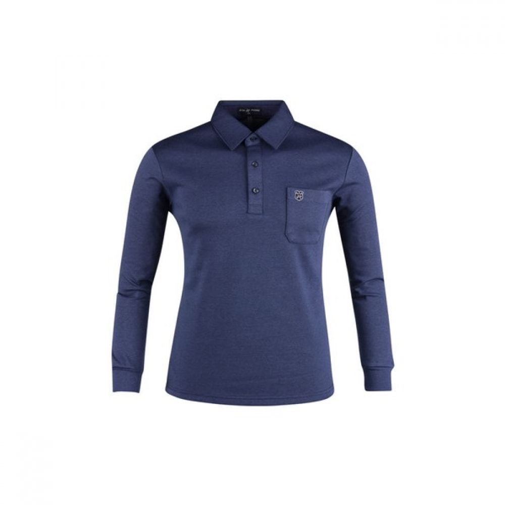 (ラックスゴルフ) ラックスゴルフザンピエルメンズカチオンポケット長袖ゴルフシャツ JP4A402