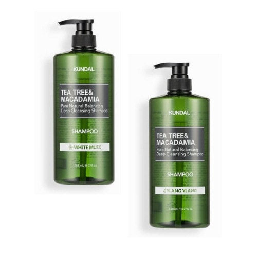 クンダルディープクレンジング脂性シャンプーホワイトマスク1058ml +イランイラン1058ml爽やかなしっとり柔らかい頭皮