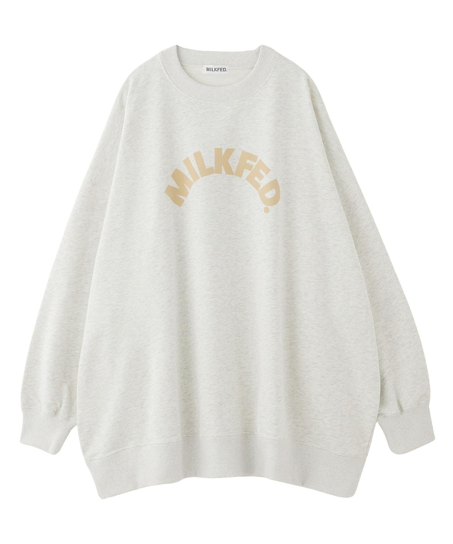 [ミルクフェド] ロゴビッグスウェットトップ LOGO BIG SWEAT TOP 103244012003 OATMEAL S