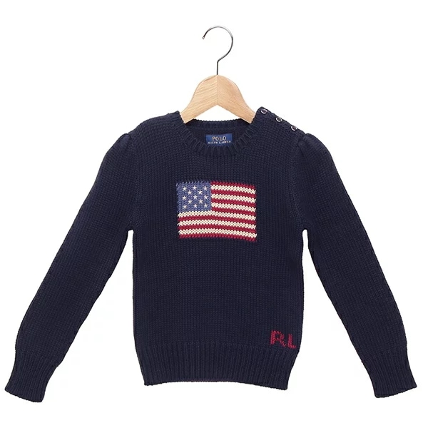 子供服 ニット セーター フラッグ ネイビー キッズ POLO RALPH LAUREN 312668609001 NVY