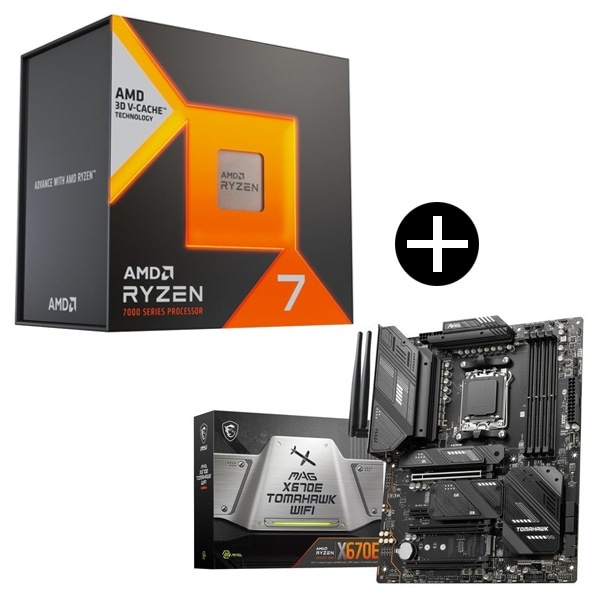 Ryzen7 7800X3D W/O Cooler 100-100000910WOF ゲーミングプロセッサー + MSI MAG X670E TOMAHAWK WIFI ATXマザーボード セット 55,677円
